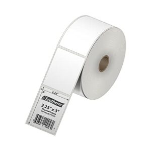 Ecotherm 2.25x3 Thermal Labels - 840 Paper Stickers Per Roll - 6 Rolls - fits Zebra LP2824, LP2844, GC420, GK420, GX430, ZD220, ZD410, ZD420, ZD500, ZD620, ZP-500, GT800 Direct Thermal Printers