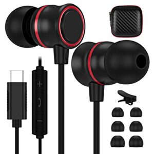cooya usb c headphones for samsung s23 s22 ultra s20+ s21 fe a53 type c wired earbuds with mic volume control dac stereo in-ear earphones for ipad 10 pro air 4 5th galaxy a54 flip pixel 7 6 oneplus 11