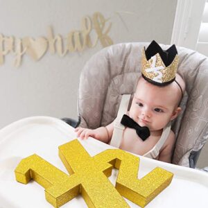 Half Number Sign 1/2 Baby Birthday Party Supplies Glitter Photo Props for 6 Months Birthday Party Decorations Paper Mache Freestanding Decorative Number Set