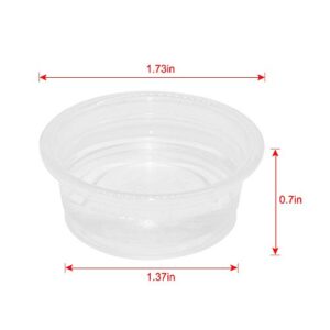 300 Pack 0.5 oz Cups,Gecko Food and Water Cups Plastic Replacement Cup for Reptile Feeding Ledge for Crested Gecko Lizard and Other Small Pet