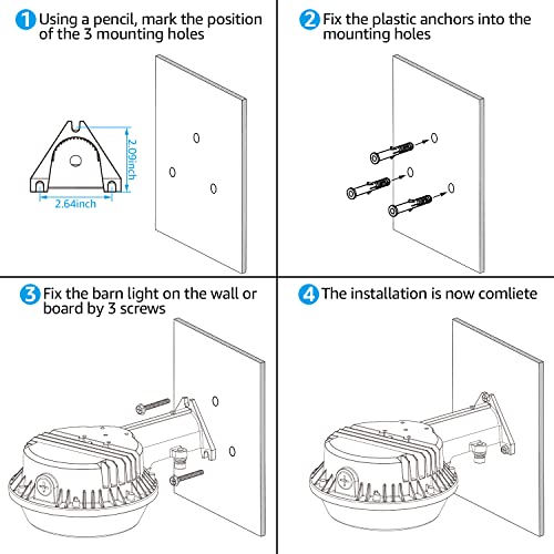 TORCHSTAR LED Barn Light 83W, Dusk to Dawn Area Lights with Photocell, Outdoor Yard Area Light, Security Flood Lights, ETL Listed, 120-277V, 3 Years Warranty, Wet Location, 5000K Daylight, Bronze