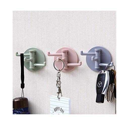 N/ 4 Round Non-Marking Hooks for Storage in Kitchen, Bathroom Storage Room and Wardrobe Room Without Drilling