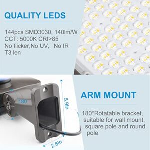 Lightdot 240W LED Parking Lot Lights Commercial (33600Lm Eqv 1000W HPS) 5000K Adjustable Arm Mount Pole Light with Dusk to Dawn Photocell, IP65 Waterproof LED Parking Lot Lights Outdoor - 2Pack