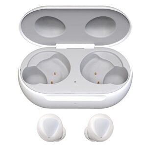 emilydeals wireless charging case compatible with samsung galaxy buds/buds plus, replacement charger case cover for galaxy buds sm-r175 plus sm-r170 (white)