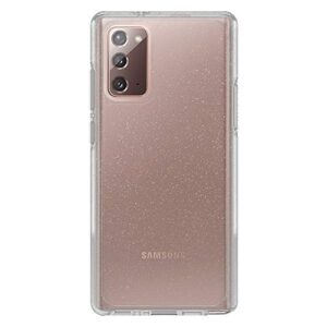 OtterBox Galaxy Note20 5G Symmetry Series Case - STARDUST (SILVER FLAKE/CLEAR), ultra-sleek, wireless charging compatible, raised edges protect camera & screen