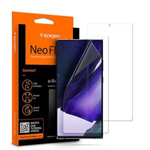 spigen neoflex screen protector designed for samsung galaxy note 20 ultra [2 pack] - case friendly