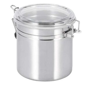 transparent stainless steel metal lid storage container, rust-proof storage container for the kitchen at home(12.5 * 13)