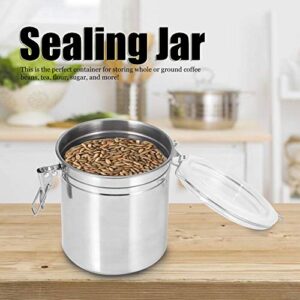 Transparent stainless steel metal lid storage container, rust-proof storage container for the kitchen at home(12.5 * 13)