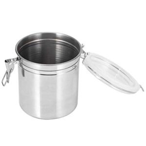 Transparent stainless steel metal lid storage container, rust-proof storage container for the kitchen at home(12.5 * 13)