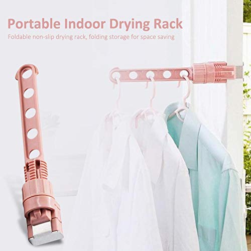 Folding Clothes Hanger,Wonder Multi-Function Plastic Clothes Hangers, Retractable Clothes Indoor Rack Drying Rack, Portable Drying Rack ,Plastic Clothes Hanger Storage for Indoor Balcony Window