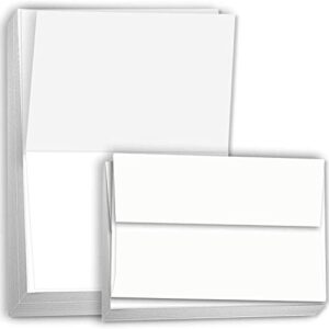 Hamilco Blank Cards and Envelopes White Cardstock Paper 4.5" x 6.25" A6 Folded Cards with Envelopes 100 Pack