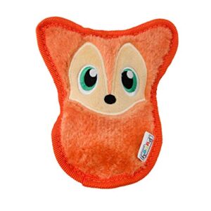 outward hound invincibles mini fox plush dog toy, xs