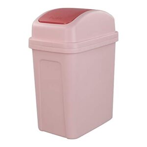 asking 1.8 gallon small trash can with swing-top lid, plastic garbage bin, pink