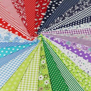 aufodara 30pcs Colorful Fabric Cotton Craft Fabrics Bundles Squares Patchwork 10"x10" (25cm x 25cm) Quilting DIY Handmade Sewing Scrapbooking