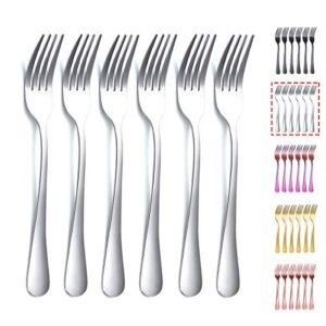 kyraton dinner fork 6 pieces, stainless steel 8.17 inch forks silverware, table forks set of 6