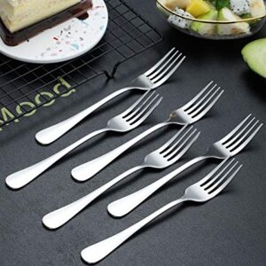 Kyraton Dinner Fork 6 Pieces, Stainless Steel 8.17 Inch Forks Silverware, Table Forks Set of 6