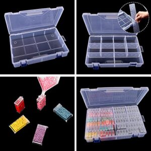 SGHUO 120 Slots Diamond Painting Storage Containers, Diamond Painting Accessories Beads Storage Box for Diamonds, Beads DIY Art Craft Storage