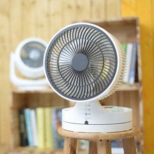 DFLY Foldable Desktop Electric Fan with Remote Control, Oscillating Quiet Air Circulation Fan, 3 Speed and 7H Timing, Portable Floor Fan for Bedroom Living Rooms Kitchen Office