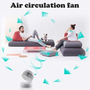 DFLY Foldable Desktop Electric Fan with Remote Control, Oscillating Quiet Air Circulation Fan, 3 Speed and 7H Timing, Portable Floor Fan for Bedroom Living Rooms Kitchen Office