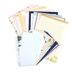 stationary paper and envelopes set, 90 pcs stationary set for women girls and men boys cute stationary writing stationery paper with 30 envelope - 60 letter paper (8.27x5.71 inch) with tape.