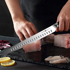 TUO Slicing Carving Knife 12 inch - Slicing Carving Knife for Brisket Turkey Meat German Steel with Full Tang Pakkawood Handle - FALCON SERIES with Gift Box