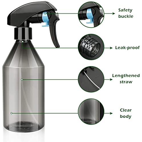 Plant Mister Water Spray Bottle - Fine Mist Spray Bottle for Flowers, Plants, Gardening, Cleaning Solutions - 10oz, Plastic