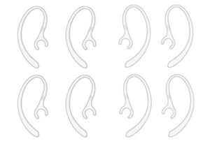 zotech replacement 8 pack ear hooks universal small clamp loop clip for plantronics, samsung,motorola,lg, jabra & many other bluetooth headset (clear)