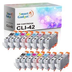 smart gadget compatible ink cartridge cli42 cli-42 cli 42 | use with pixma pro-100 pro-100s pro 100 printers | [2x8 color pack]