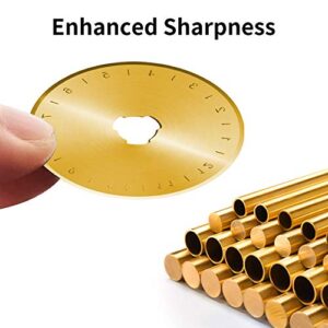 Titanium Rotary Cutter Blades 45mm 10 Pack Spare Replacement Blades with Improved Sharpness, Ideal for Quilting Scrapbooking Sewing Arts Crafts