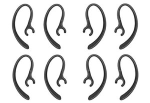 zotech replacement 8 pack ear hooks universal small clamp loop clip for plantronics, samsung,motorola,lg, jabra & many other bluetooth headset (black)