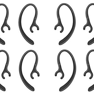 Zotech Replacement 8 Pack Ear Hooks Universal Small Clamp Loop Clip for Plantronics, Samsung,Motorola,LG, Jabra & Many Other Bluetooth Headset (Black)