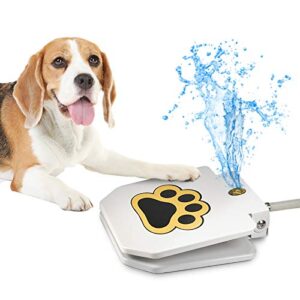 videosystem dog fountain dog sprinkler, outdoor dog drinking water, step on,easy paw activated drinking,fresh water,sturdy,easy to use,providing constant stream,y splitter included