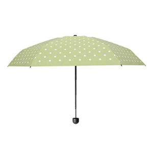 Atezch Portable Compact Sun Umbrella, Sunscreen Rainproof Dual-use Umbrellas with Pocket Size, Travel Mini Folding Umbrella with Black Underside