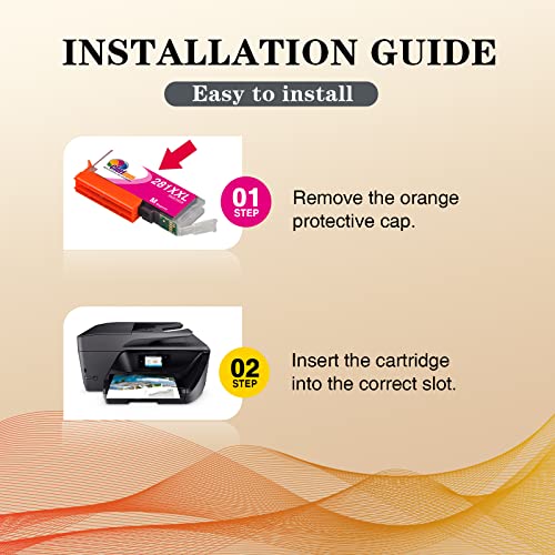 Clorisun Compatible 281 281XXL Ink Cartridge Replacement for Canon 281 CLI-281XXL 281XXL for PIXMA TR8520 TR8620 TS6320 TS9120 TS8320 TS6320 TS6220 TR7520 TS6120 Printer (Cyan, Magenta, Yellow) 6 Pack