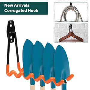 Garage Hooks Heavy Duty, 12 Packs Steel Garage Storage Hooks, Wall Mount Utility Hooks with Anti-Slip Coating, Tool Organizer for Power Tools, Ladders, Bikes, Garden Yard Tool Organizer for Garage