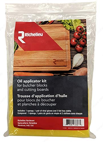 Richelieu Extra Large 19 5/8 in x 15 3/4 in x 1 1/2 in Canadian Maple Rectangular End Grain Chopping Butcher Block, Ideal for cutting Cooked Meat