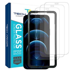 tech armor ballistic glass screen protector designed for apple iphone 12 pro max 6.7 inch 3 pack tempered glass 2020