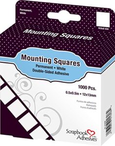 scrapbook adhesives by 3l mounting squares permanent, white