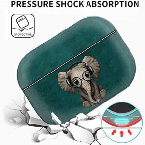 ZacharyMarcus Compatible with AirPods Pro Case, Premium TPU Shockproof Protective Cover for AirPods Pro, for AirPods Pro Charging Case Headphone Case with Keychain - (NO LED Light) (Elephant)