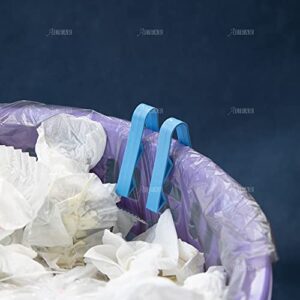 AUEAR, 10 Pack Trash Bag Clips Trash Can Garbage Bin Clamp Anti-Slip Fixation Clip Blue