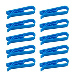 auear, 10 pack trash bag clips trash can garbage bin clamp anti-slip fixation clip blue