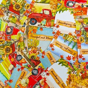 120 Sets Bulk Thanksgiving Cards with Envelopes Stickers Assortment 6 Designs Watercolor Vintage Truck Pumpkins Greeting Cards Blank Holiday Harvest Cards Give Thanks Cards 4x6 for Fall Autumn Party