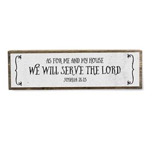 anvevo as for me and my house we will serve the lord - metal wood sign light - bible verse decorations for home - rustic farmhouse decor - rustic wall art - home decor clearance - modern home decor
