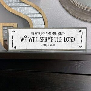 ANVEVO As for Me and My House We Will Serve The Lord - Metal Wood Sign Light - Bible Verse Decorations for Home - Rustic Farmhouse Decor - Rustic Wall Art - Home Decor Clearance - Modern Home Decor