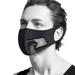 ruishenger personal wearable air purifiers maskes,portable mini air purifier,cycling,running,mountaineering,outdoor sports,tourism (set,black)