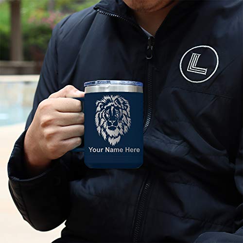 LaserGram 15oz Vacuum Insulated Coffee Mug, Sailboat, Personalized Engraving Included (Navy Blue)