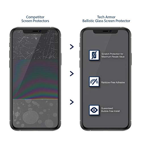 Tech Armor HD Clear Film Screen Protector Designed for Apple iPhone 12 and iPhone 12 Pro 6.1 Inch 4 Pack 2020