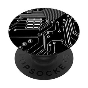 motherboard computer circuit programmer it coder tech gift popsockets popgrip: swappable grip for phones & tablets