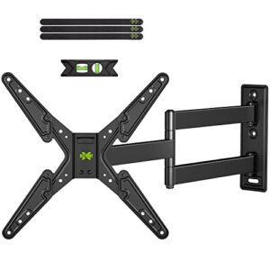 usx mount full motion tv wall mount fits for most 26-55 inch tvs 24" extension arm with swivel articulating arm rotation & tilt, corner center design tv mount bracket max vesa 400x400mm and 88lbs