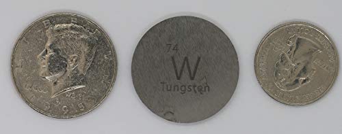 Tungsten (W) 30.68mm Metal Disc - One Troy Ounce